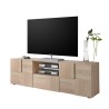 TV-Schrank aus Holz mit 2 Türen und Schublade, Schachbrett-Design Tecum Sm Dama Angebot