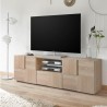 TV-Schrank aus Holz mit 2 Türen und Schublade, Schachbrett-Design Tecum Sm Dama Aktion