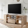 TV-Schrank aus Holz mit 2 Türen und Schublade, Schachbrett-Design Tecum Sm Dama Rabatte