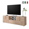 TV-Schrank aus Holz mit 2 Türen und Schublade, Schachbrett-Design Tecum Sm Dama Verkauf