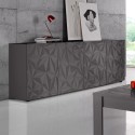 Moderne Design-Anrichte 241cm 4 Türen Hochglanz Grau Prisma Rt XL Rabatte