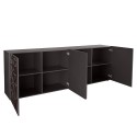 Moderne Design-Anrichte 241cm 4 Türen Hochglanz Grau Prisma Rt XL Sales