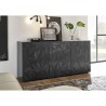 Moderne graue Hochglanz-Kommode mit 3 Türen für Küche oder Wohnzimmer Prisma Rt S Rabatte