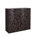 Hochschrank mit 2 Türen, modernes Design, Hochglanz Grau Prisma Tet Rt Angebot