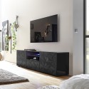 Moderner grauer TV-Schrank mit 2 Türen und 1 Schublade Alis Rt Prisma Aktion