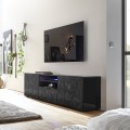 Moderner grauer TV-Schrank mit 2 Türen und 1 Schublade Alis Rt Prisma Aktion