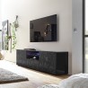 Moderner grauer TV-Schrank mit 2 Türen und 1 Schublade Alis Rt Prisma Aktion