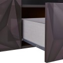 Moderne Anrichte mit 2 Türen und 4 Schubladen in Hochglanz Grau, 241cm, Prisma Rt L Auswahl
