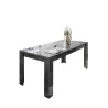 Moderner Esszimmertisch in Hochglanz Grau 180x90cm Uxor Prisma Angebot