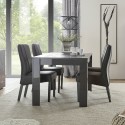 Moderner Esszimmertisch in Hochglanz Grau 180x90cm Uxor Prisma Sales