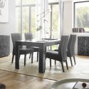 Moderner Esszimmertisch in Hochglanz Grau 180x90cm Uxor Prisma Rabatte