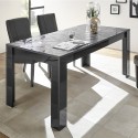 Moderner Esszimmertisch in Hochglanz Grau 180x90cm Uxor Prisma Aktion