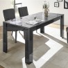 Moderner Esszimmertisch in Hochglanz Grau 180x90cm Uxor Prisma Aktion
