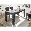 Moderner Esszimmertisch in Hochglanz Grau 180x90cm Uxor Prisma Modell