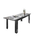 Ausziehbarer Esstisch 90x137-185cm glänzend grau Plus Prisma Angebot