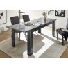 Ausziehbarer Esstisch 90x137-185cm glänzend grau Plus Prisma Rabatte