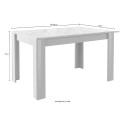 Ausziehbarer Esstisch 90x137-185cm glänzend grau Plus Prisma Modell