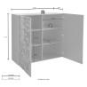 Moderne Anrichte Sideboard 2-türig in Hochglanz Weiß Prisma Tet Wh Modell