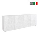 Moderne Anrichte Buffet 4 Türen, Hochglanz Weiß, 241cm Prisma Wh XL Verkauf