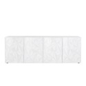 Moderne Anrichte Buffet 4 Türen, Hochglanz Weiß, 241cm Prisma Wh XL Rabatte