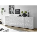 Moderne Anrichte Buffet 4 Türen, Hochglanz Weiß, 241cm Prisma Wh XL Auswahl