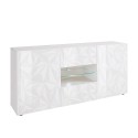 Sideboard 2 Türen 2 Schubladen 181 cm Design Hochglanz Weiß Prisma Wh M Angebot