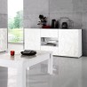 Sideboard 2 Türen 2 Schubladen 181 cm Design Hochglanz Weiß Prisma Wh M Modell