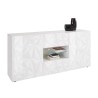 Sideboard 2 Türen 2 Schubladen 181 cm Design Hochglanz Weiß Prisma Wh M Rabatte