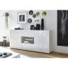 Sideboard 2 Türen 2 Schubladen 181 cm Design Hochglanz Weiß Prisma Wh M Eigenschaften