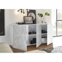 Weiße Hochglanz-Sideboard Prisma Wh S, 3 Türen für Wohn- oder Esszimmer Katalog