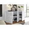 Weiße Hochglanz-Sideboard Prisma Wh S, 3 Türen für Wohn- oder Esszimmer Katalog