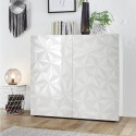 Moderne Anrichte Sideboard 2-türig in Hochglanz Weiß Prisma Tet Wh Rabatte