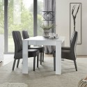 Esstisch Wohnzimmer 180x90cm Hochglanz Weiß Modern Athon Prisma Sales