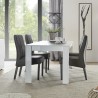 Esstisch Wohnzimmer 180x90cm Hochglanz Weiß Modern Athon Prisma Sales