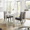 Esstisch Wohnzimmer 180x90cm Hochglanz Weiß Modern Athon Prisma Rabatte
