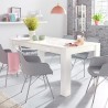 Esstisch Wohnzimmer 180x90cm Hochglanz Weiß Modern Athon Prisma Lagerbestand