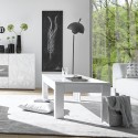 Weißer Hochglanz-Couchtisch 65x122cm Reef Prisma Auswahl