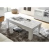 Weißer Hochglanz-Couchtisch 65x122cm Reef Prisma Modell