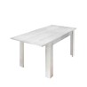 Ausziehbarer Esstisch aus Holz 90x137-185cm Hochglanz Weiß Vigo Urbino Sales