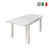 Ausziehbarer Esstisch aus Holz 90x137-185cm Hochglanz Weiß Vigo Urbino Angebot