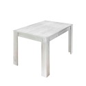 Ausziehbarer Esstisch aus Holz 90x137-185cm Hochglanz Weiß Vigo Urbino Rabatte