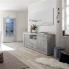 Moderne Wohnzimmerkommode 2 Türen 2 Schubladen Betonoptik Grau Urbino Ct L Sales