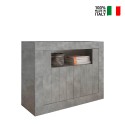 Moderne Wohnzimmerschrank Kommode 2 Türen Betonoptik grau Minus Ct Urbino Verkauf