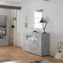 Moderne Wohnzimmerschrank Kommode 2 Türen Betonoptik grau Minus Ct Urbino Sales