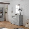 Moderne Wohnzimmerschrank Kommode 2 Türen Betonoptik grau Minus Ct Urbino Sales