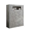 Hoher moderner Wohnzimmerhochschrank mit 2 Türen in Betonoptik Sior Ct Urbino Angebot