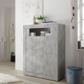 Hoher moderner Wohnzimmerhochschrank mit 2 Türen in Betonoptik Sior Ct Urbino Aktion