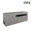 Moderner TV-Schrank mit 3 Türen, 138 cm, Betonoptik, Jaor Ct Urbino Verkauf