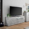 Moderner TV-Schrank mit 3 Türen, 138 cm, Betonoptik, Jaor Ct Urbino Aktion