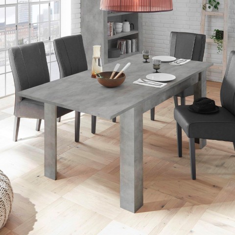 Moderner Ausziehtisch 90x137-185cm in Betonoptik Fold Urbino Aktion